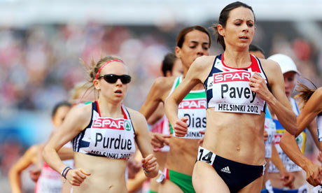 Jo Pavey running in Helsinki