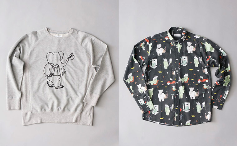 Babar the Elephant: Sweatshirt and shirt from Soulland's Babar collection
