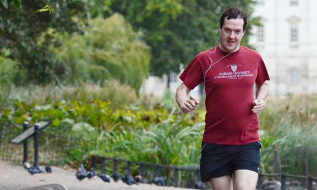 George Osborne jogging