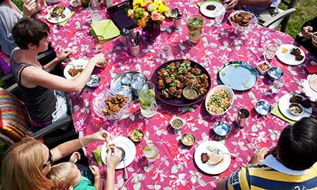 Get-togethers: an afternoon tea in the garden, eastern-style