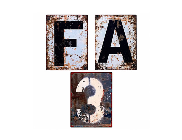 Simple things homewares: Metal signs