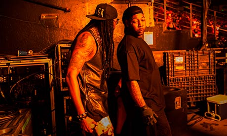 2 Chainz gets ready to go on stage with Lil Wayne