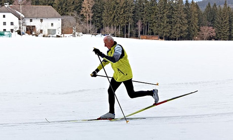 A man skiing