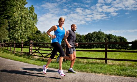 Sally Gunnell out for a run