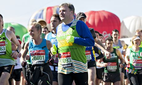 Ed Balls running the London Marathon