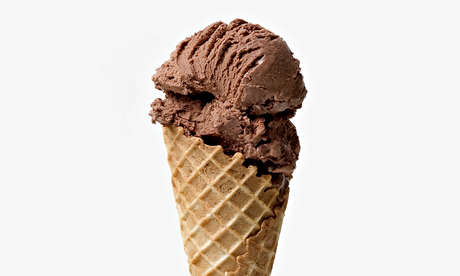 Chocolate ice cream cone