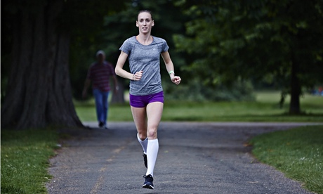 Laura Weightman trying out her new Nike shoes ...