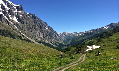 The mountains above Courmayeur, in Italy