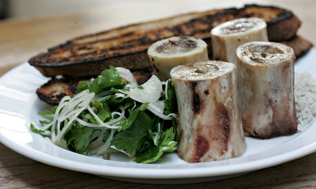 Roast bone marrow and parsley salad at St John