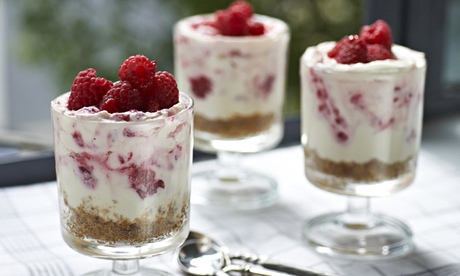 Raspberry and elderflower cheesecake