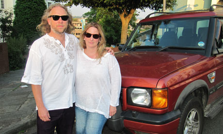 Andrew and Tamara Vinall with their Land Rover Discovery