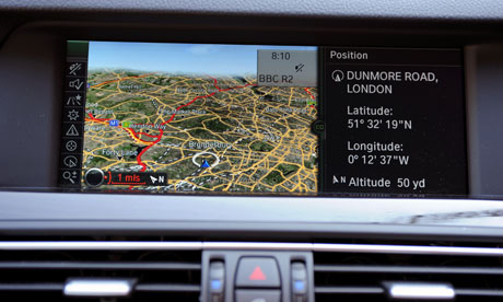 SatNav on dashboard