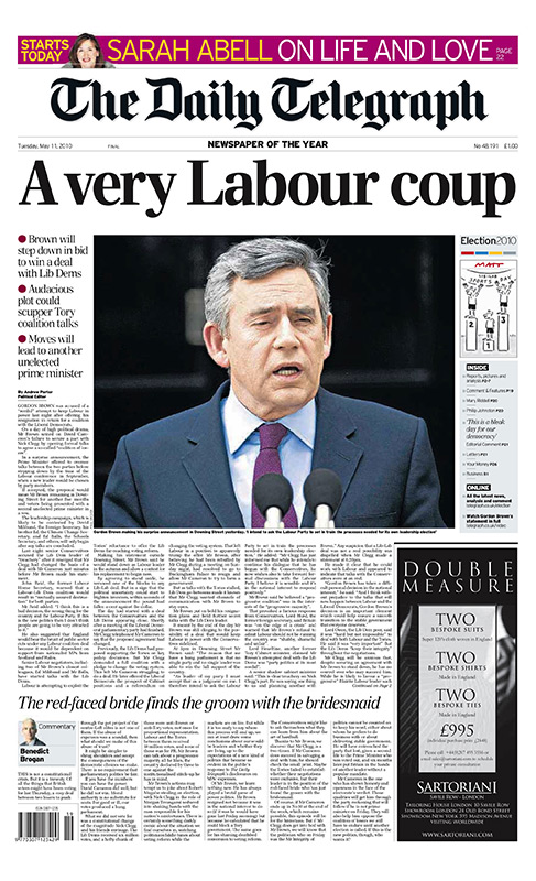 1105 front pages: 08 Telegraph