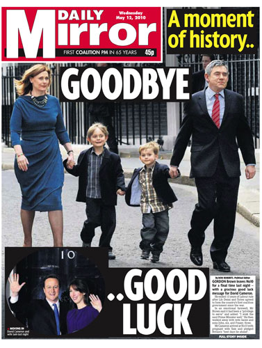 Cameron front pages: 14 - Mirror