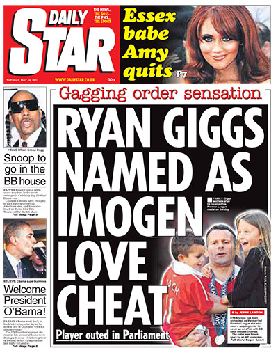 frontpagesgiggs: The Star Ryan Giggs