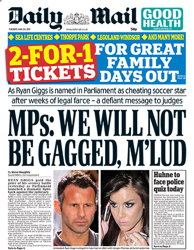 frontpagesgiggs: The Mail Ryan Giggs