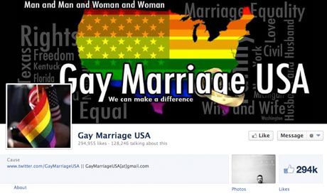 Gay Marriage USA Facebook page