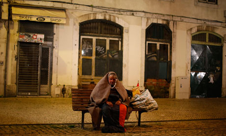 Homeless in Figueira square, Lisbon