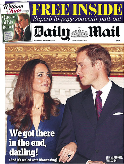 Royal front pages: Daily Mail