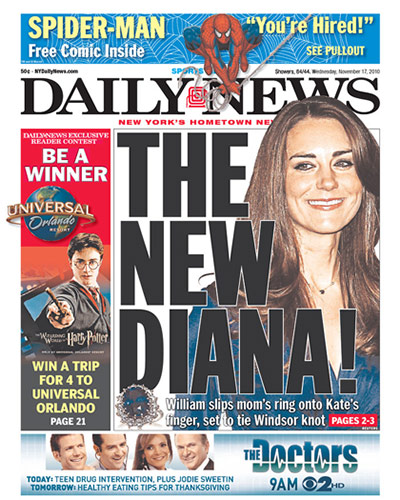 Kate and William press: New York Daily News