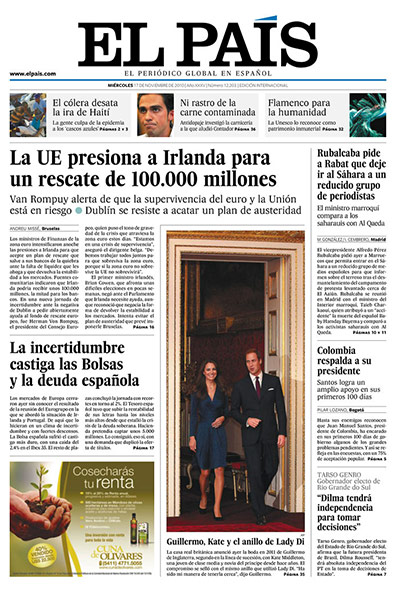 Kate and William press: El Pais