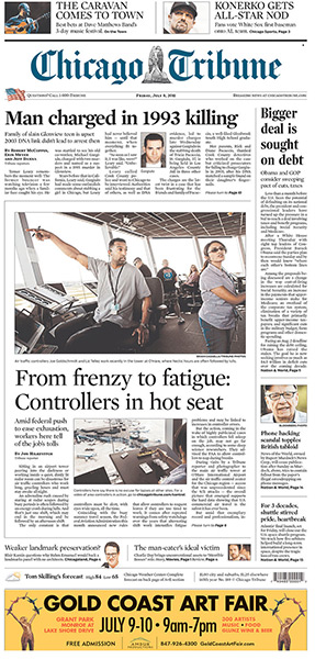 NOTW closure front pages: Chicago Tribune