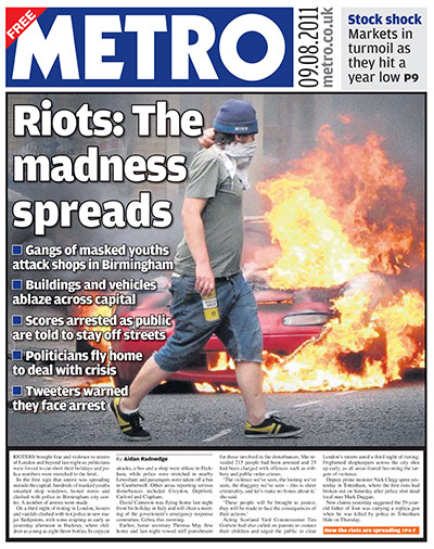 UK riots: Metro