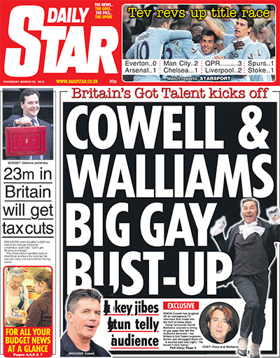 budgetfrontpages: Daily Star front page