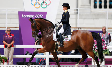 Valentina Truppa of Italy competes in dressage at 2012 Olympics