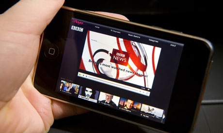 iPlayer website view on an iPhone