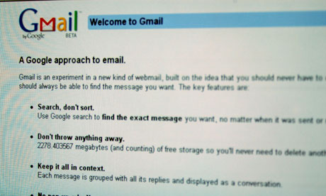 Gmail screen