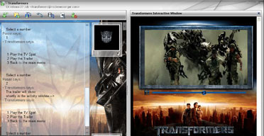 Windows Live Messenger with Transformers trailer 