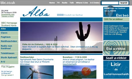 BBC Gaelic website