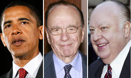 Barack Obama, Rupert Murdoch and Roger Ailes
