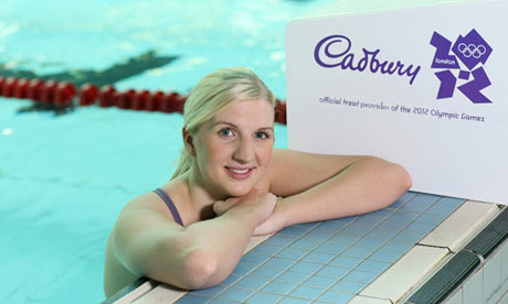 Olympic swimmer Rebecca Adlington at the unveiling of Cadbury's as a 2012 sponsor