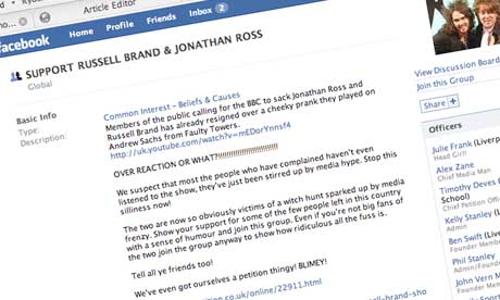 Support Jonathan Ross and Russell Brand facebook group Support Jonathan Ross and Russell Brand facebook group