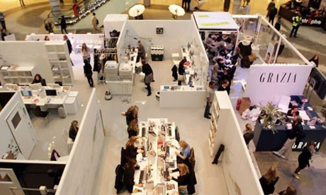 Grazia magazine being produced at Westfield shopping mall