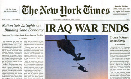 Fake New York Times cover