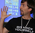 Kevin Anderson with 'Go hack yourself' T-shirt