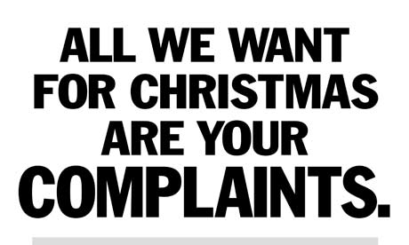 Portman Group poster asking people to complain about irresponsible Christmas advertising