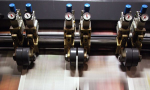 Guardian printing presses in Stratford, East London