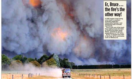 Mail on Sunday story on Australian fires