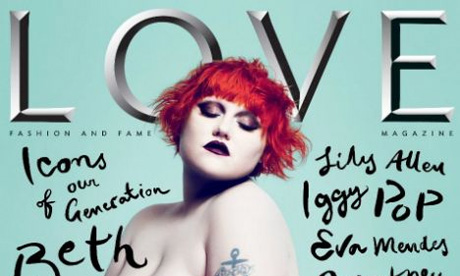Beth Ditto on the front cover of Love magazine
