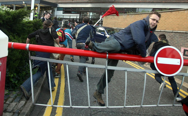 Question Time protests: Demonstrators storm the gates of BBC Television Centre