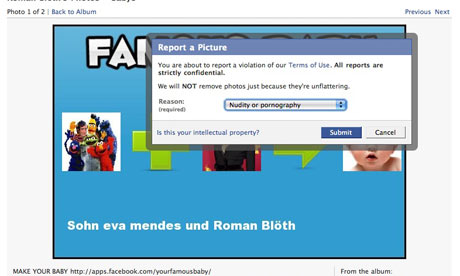 Facebook reporting abuse