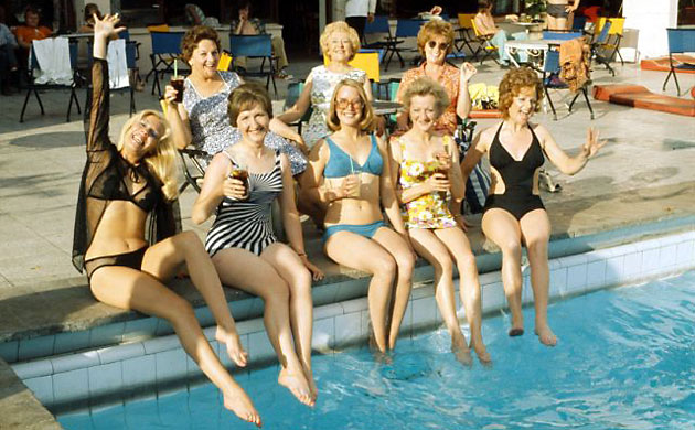  Manchester TV: The Coronation Street cast poolside in Majorca in 1974