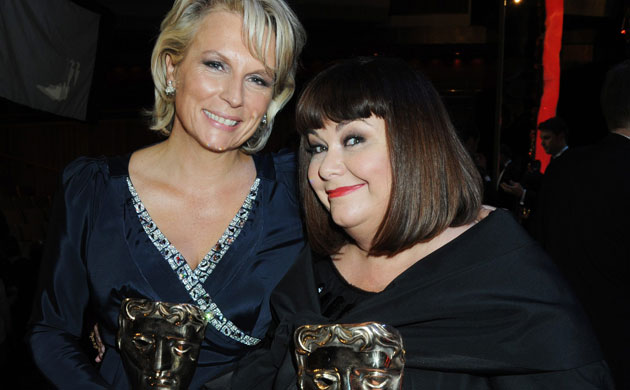 Bafta TV awards 2009: Jennifer Saunders and Dawn French with their fellowship awards