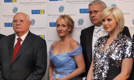 From left, Mikhail Gorbachev, J...