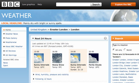 bbc london weather