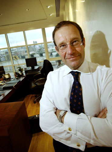 Richard Desmond: Richard Desmond at Northern & Shell's HQ